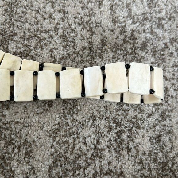 Handmade Ivory & Bead Hook Belt 34” S/M main image 5